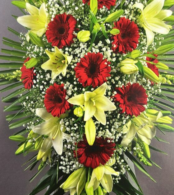 RAMO 8 GOTA - RAMO DE LILIUM Y GERBERAS - SED